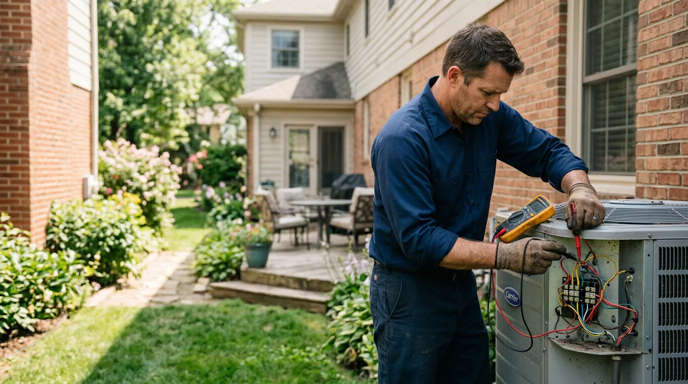 HVAC technician working near Olympia, WA